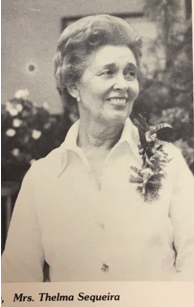 Photo from the Marion, MA Town Party booklet that honored Thelma Sequeira in 1974 for her nursing work. Photo from Sippican Historical Society archives.