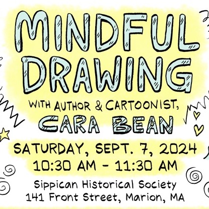 Cara Bean leads Mindful Drawing at the Sippican Historical Society on September 7, 2024