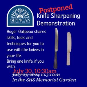 Knife Sharpening Demonstration @ Memorial Garden of the Sippican Historical Society