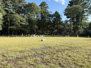 Summer day view of the Quaker Burial Ground, Marion MA